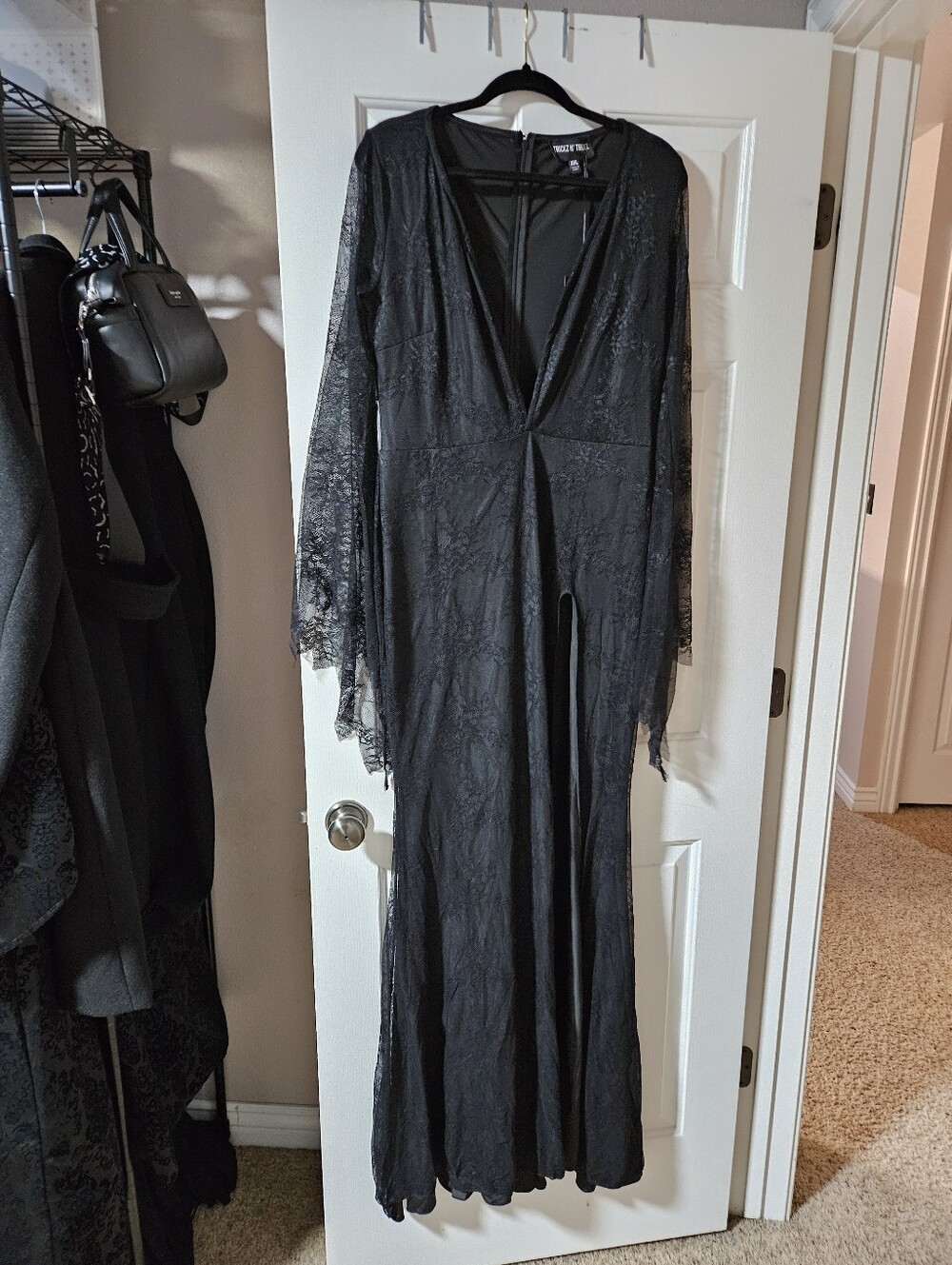 Dolls Kill/Trick N Treat Mystic Lace Long Sleeve Black Dress